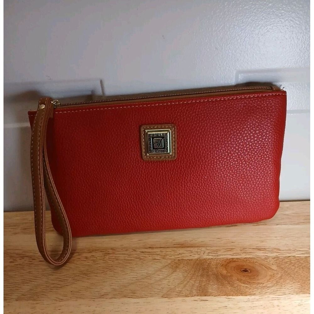 Stone Mountain Clutch Red Bag‎ Brown Handle Toiletry Bag Makeup Bag Cosmetic Bag